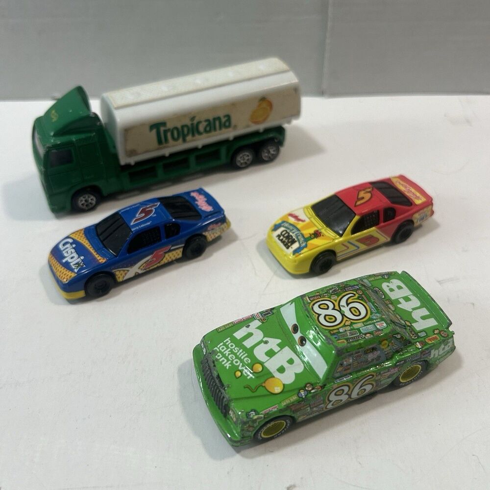 Vintage Lot 4 Diecast Vehicles Hot Wheels Kellogg's Promos & Disney Chick Hicks
